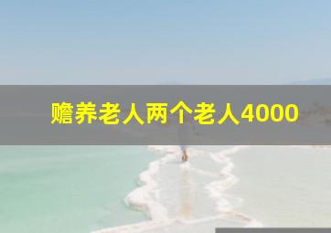 赡养老人两个老人4000