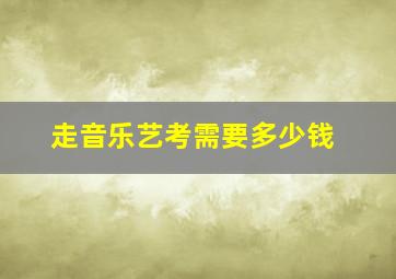 走音乐艺考需要多少钱