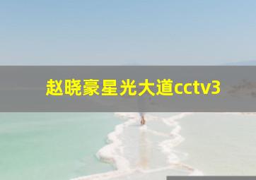 赵晓豪星光大道cctv3