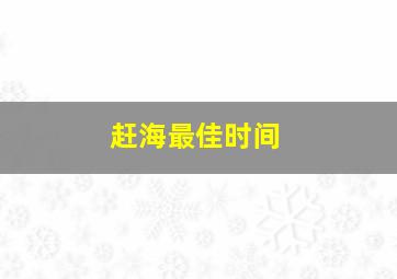 赶海最佳时间