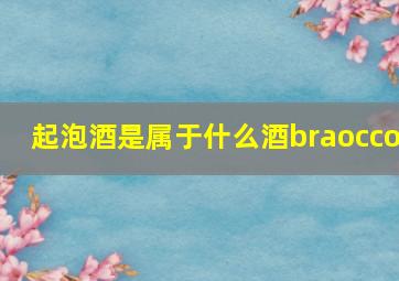 起泡酒是属于什么酒braocco