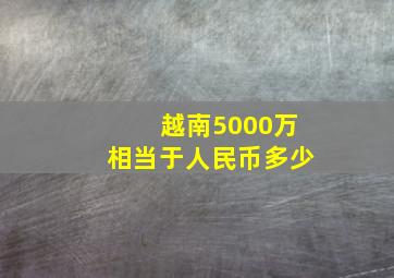 越南5000万相当于人民币多少