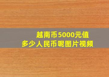 越南币5000元值多少人民币呢图片视频