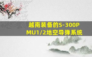 越南装备的S-300PMU1/2地空导弹系统