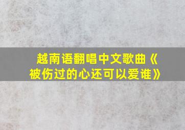 越南语翻唱中文歌曲《被伤过的心还可以爱谁》