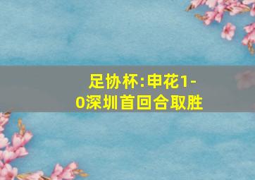 足协杯:申花1-0深圳首回合取胜