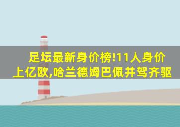 足坛最新身价榜!11人身价上亿欧,哈兰德姆巴佩并驾齐驱