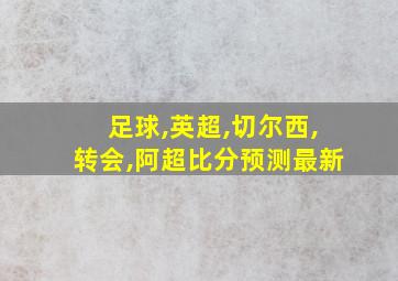 足球,英超,切尔西,转会,阿超比分预测最新