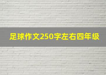 足球作文250字左右四年级