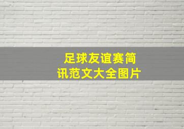 足球友谊赛简讯范文大全图片