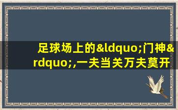 足球场上的“门神”,一夫当关万夫莫开,对手一脸无奈