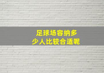 足球场容纳多少人比较合适呢