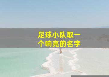 足球小队取一个响亮的名字