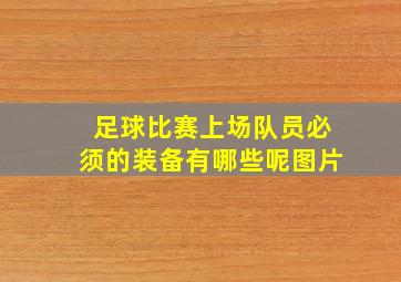 足球比赛上场队员必须的装备有哪些呢图片