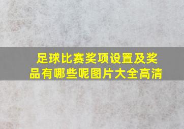 足球比赛奖项设置及奖品有哪些呢图片大全高清