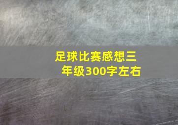 足球比赛感想三年级300字左右