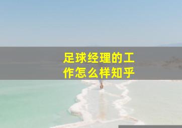 足球经理的工作怎么样知乎