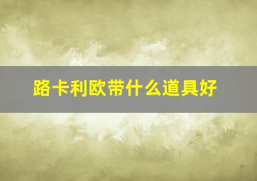 路卡利欧带什么道具好