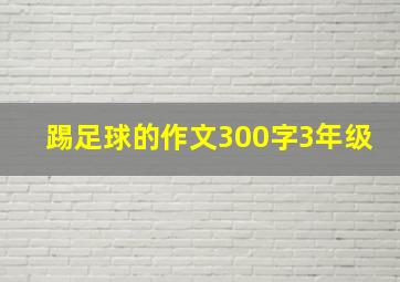 踢足球的作文300字3年级