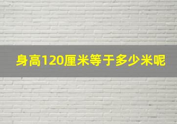 身高120厘米等于多少米呢