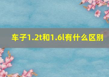 车子1.2t和1.6l有什么区别