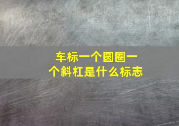 车标一个圆圈一个斜杠是什么标志