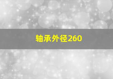 轴承外径260