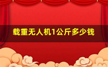 载重无人机1公斤多少钱