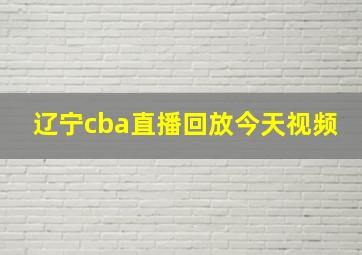 辽宁cba直播回放今天视频