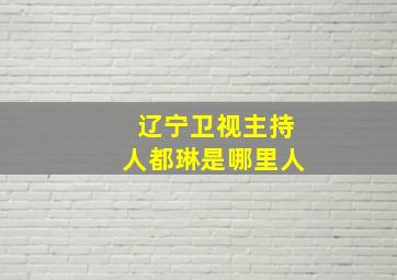 辽宁卫视主持人都琳是哪里人