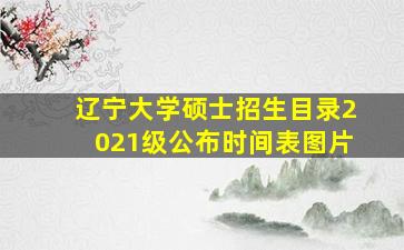 辽宁大学硕士招生目录2021级公布时间表图片