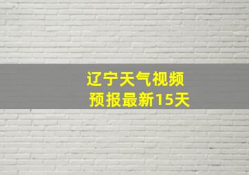 辽宁天气视频预报最新15天