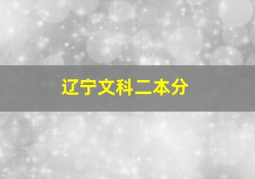 辽宁文科二本分