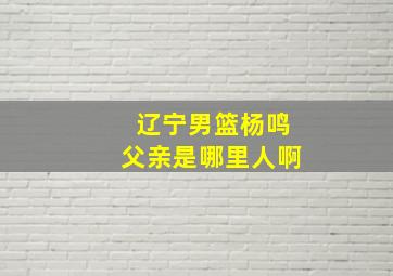 辽宁男篮杨鸣父亲是哪里人啊