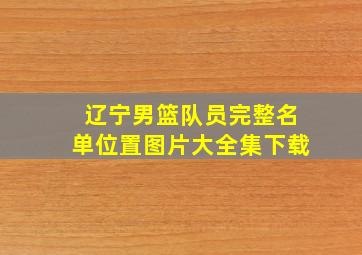 辽宁男篮队员完整名单位置图片大全集下载