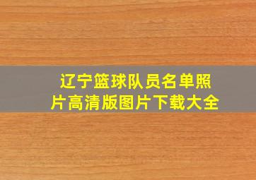 辽宁篮球队员名单照片高清版图片下载大全