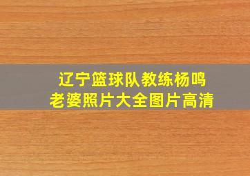 辽宁篮球队教练杨鸣老婆照片大全图片高清