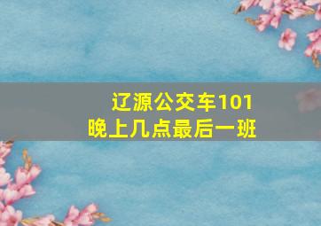 辽源公交车101晚上几点最后一班