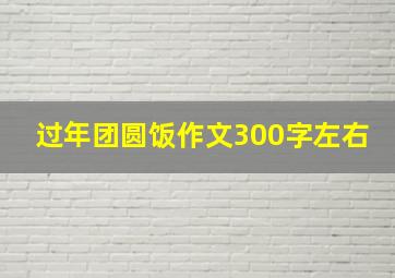 过年团圆饭作文300字左右