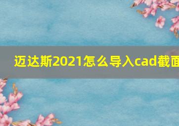 迈达斯2021怎么导入cad截面