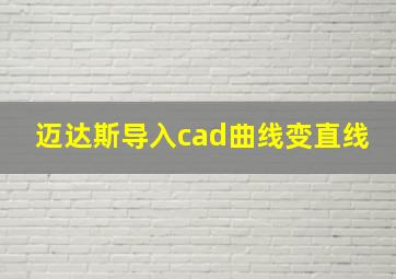 迈达斯导入cad曲线变直线