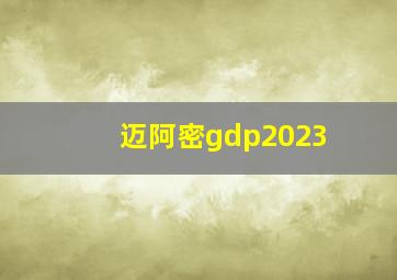 迈阿密gdp2023