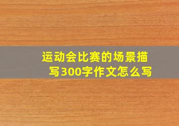 运动会比赛的场景描写300字作文怎么写