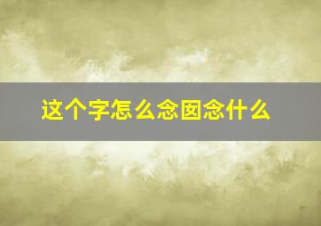 这个字怎么念囡念什么