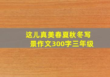 这儿真美春夏秋冬写景作文300字三年级