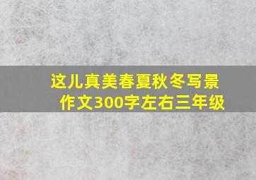 这儿真美春夏秋冬写景作文300字左右三年级