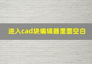 进入cad块编辑器里面空白