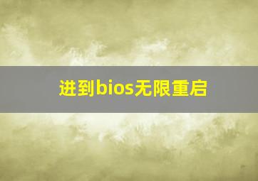 进到bios无限重启