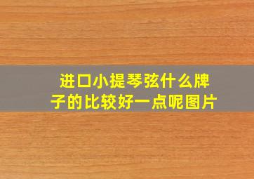 进口小提琴弦什么牌子的比较好一点呢图片