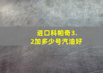 进口科帕奇3.2加多少号汽油好